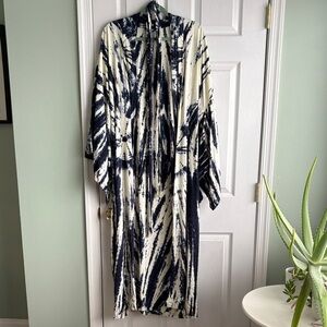 Indigo Batik Tie-Dye Robe